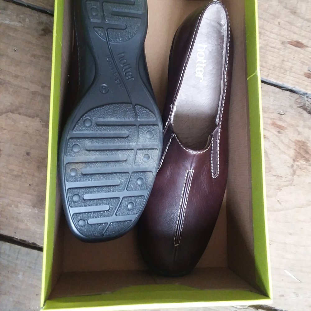 Hotter Brown Leather Flossie Shoes women's 8 like new